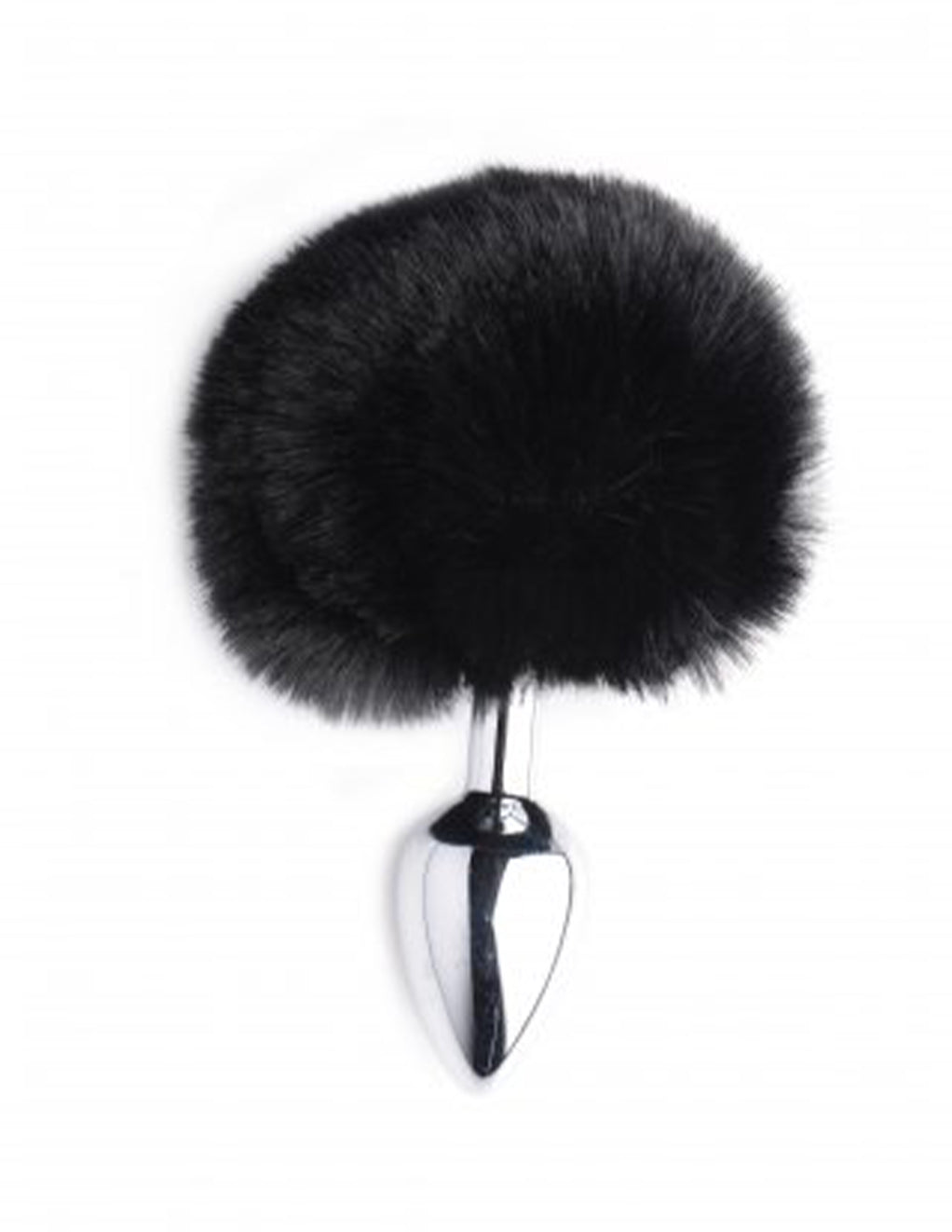 Tailz Bunny Tail Metal Plug- Black- Front