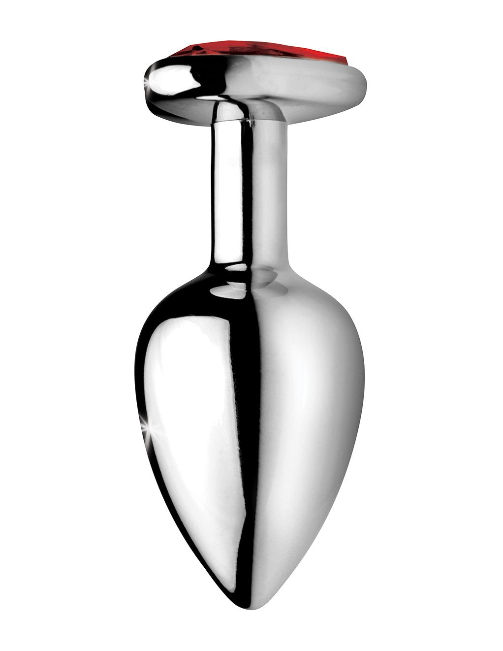 Booty Sparks Red Heart Gem Anal Plug- Small- Side