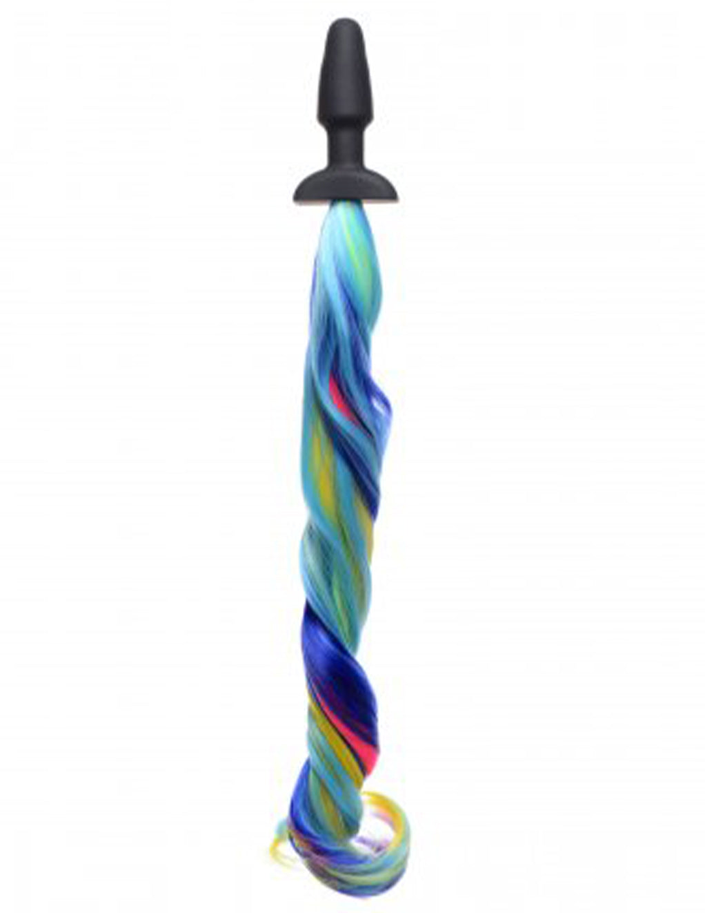 Tailz Pony Tail Silicone Plug- Rainbow- Front 1