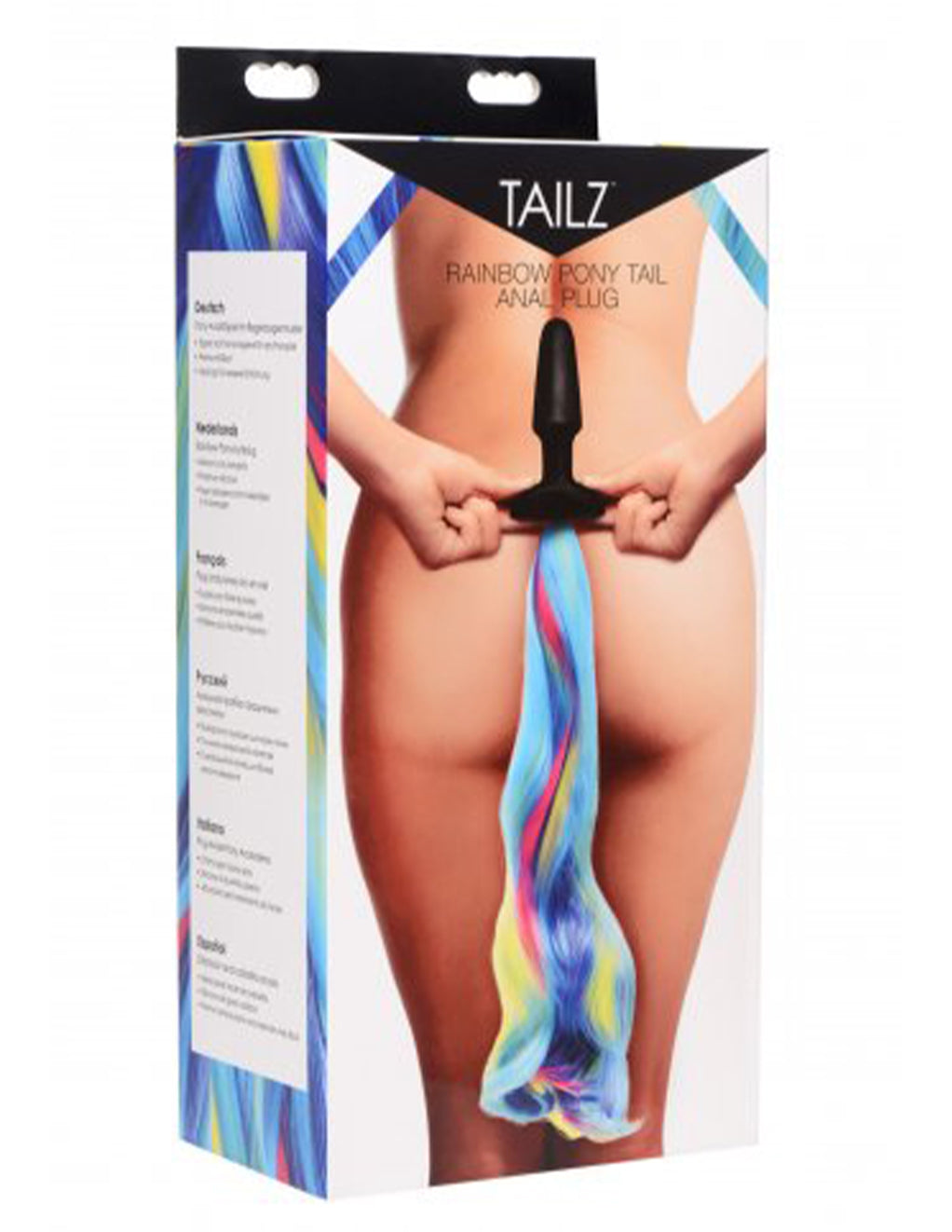 Tailz Pony Tail Silicone Plug- Rainbow- Package