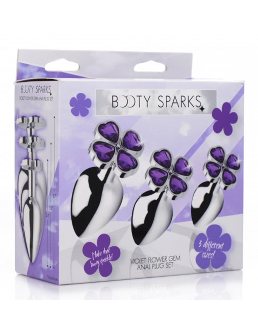 Violet Flower Gem Anal Plug Set- Packaging
