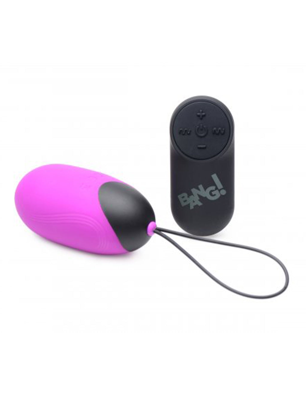 Bang! XL Vibrating Egg w/ Remote- Purple- Front