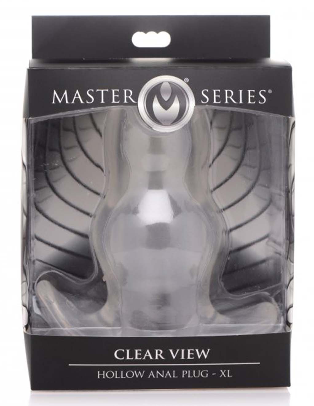 Master Series Clear Hollow Plug- XL- Packaging
