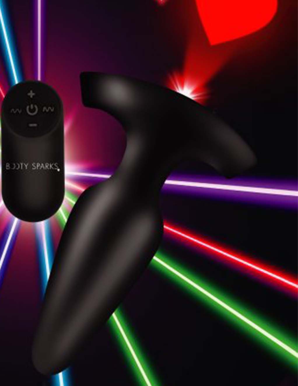 Booty Sparks Remote Laser Heart Plug- Laser