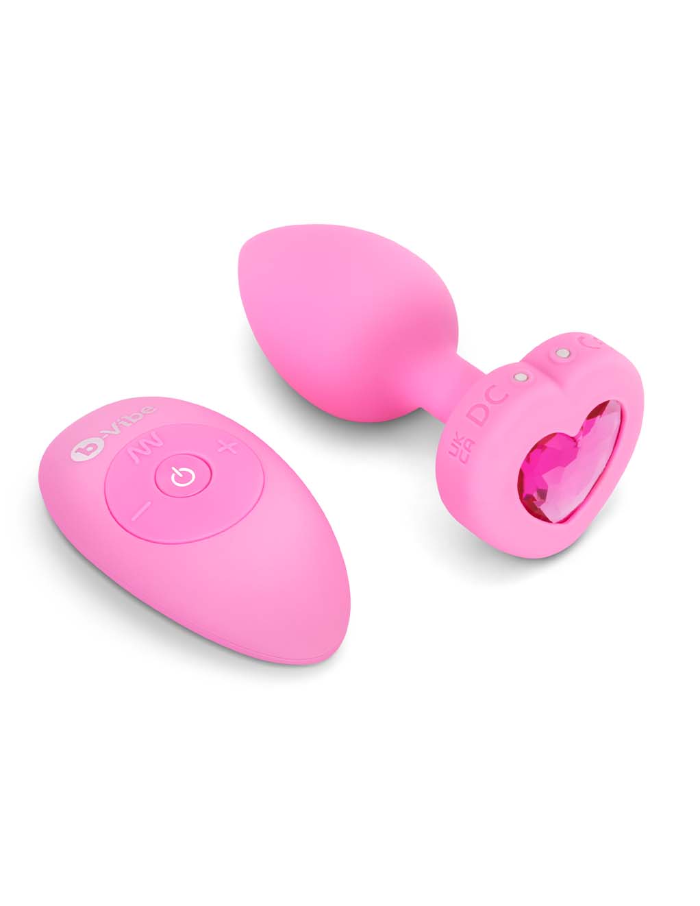 B-Vibe Vibrating Heart Plug S/M Pink Topaz Main