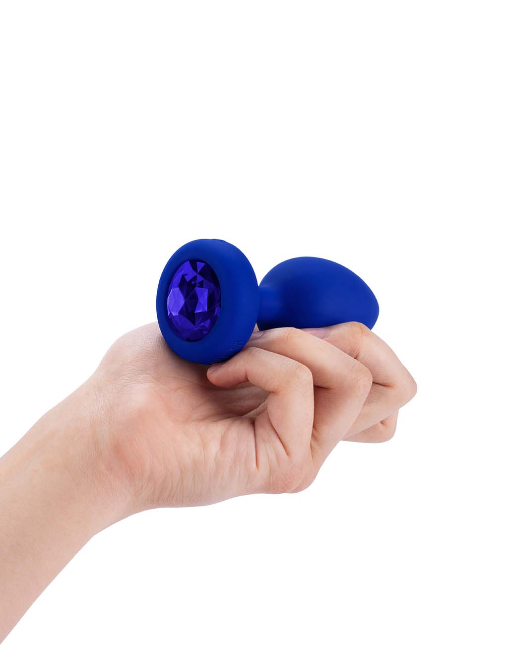 B-Vibe Vibrating Jewel Plug L/XL- Hand 4