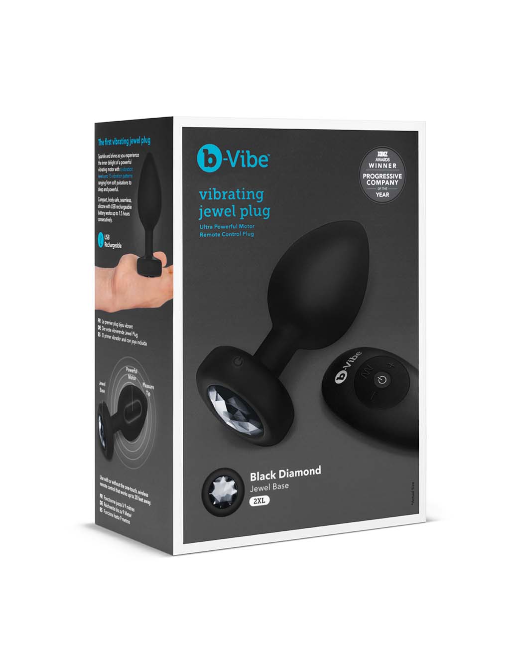 B-Vibe Vibrating Jewel Plug XXL- Box