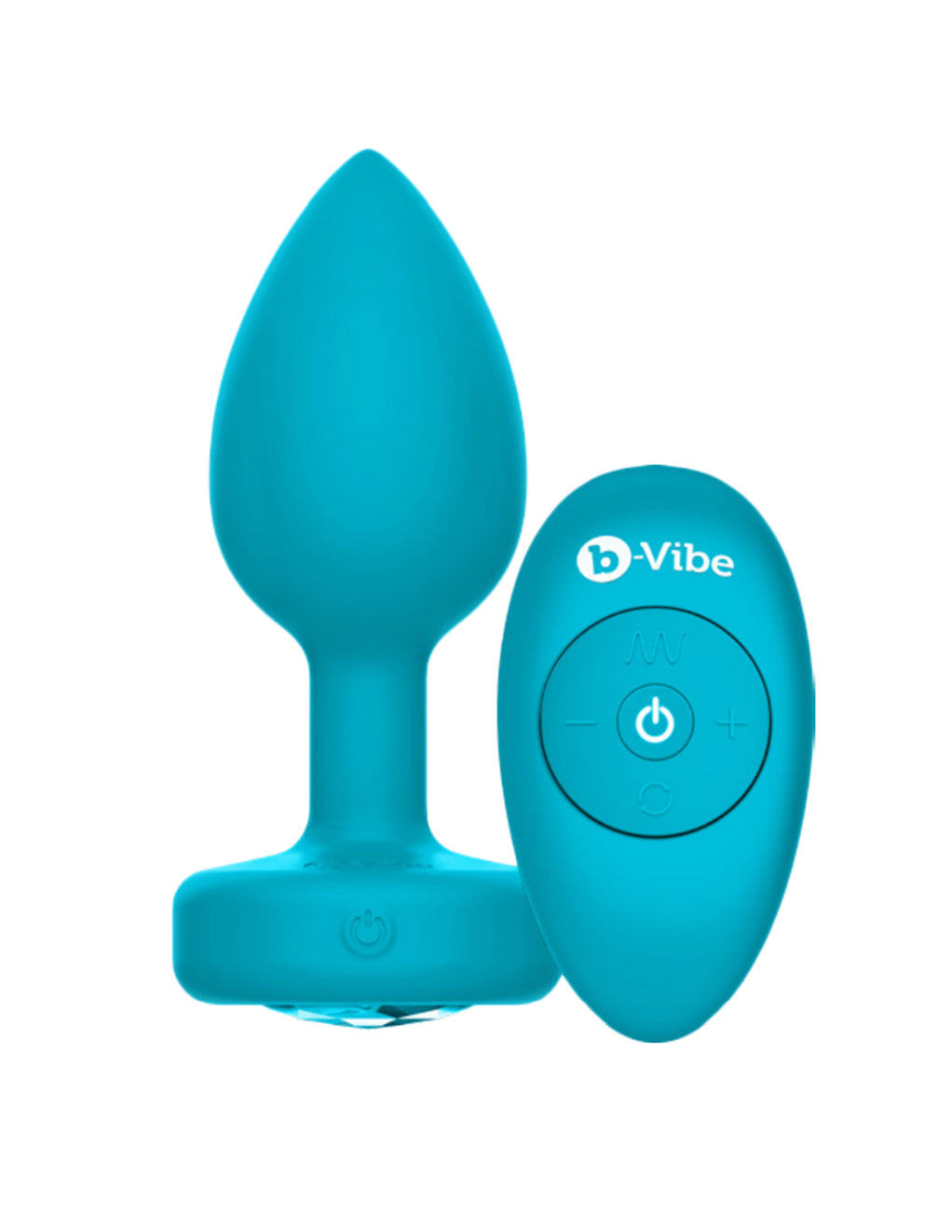 B-Vibe Vibrating Jewels Small/Medium- Aquamarine- Front