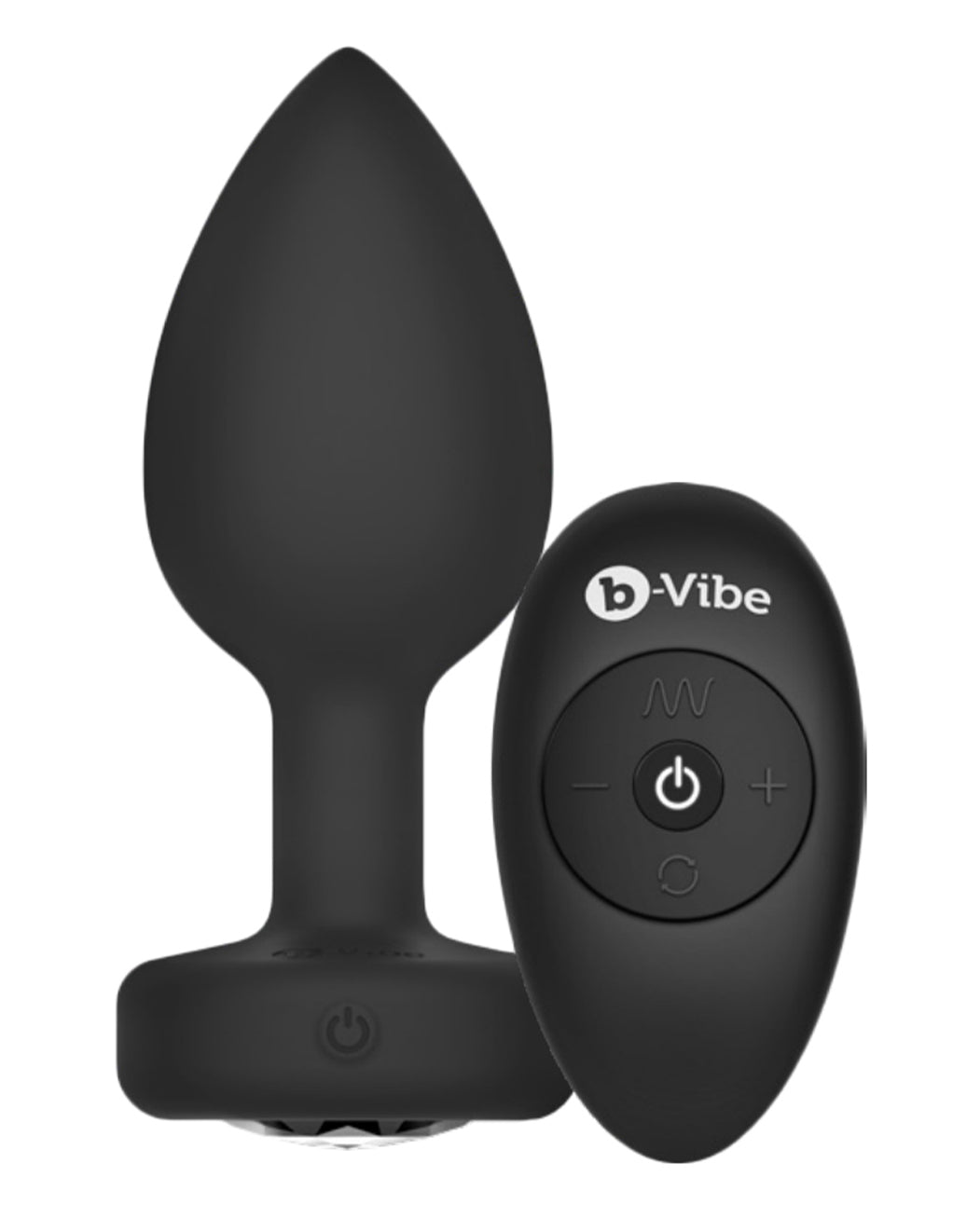 B-Vibe Vibrating Jewels Medium/Large- Black- Front