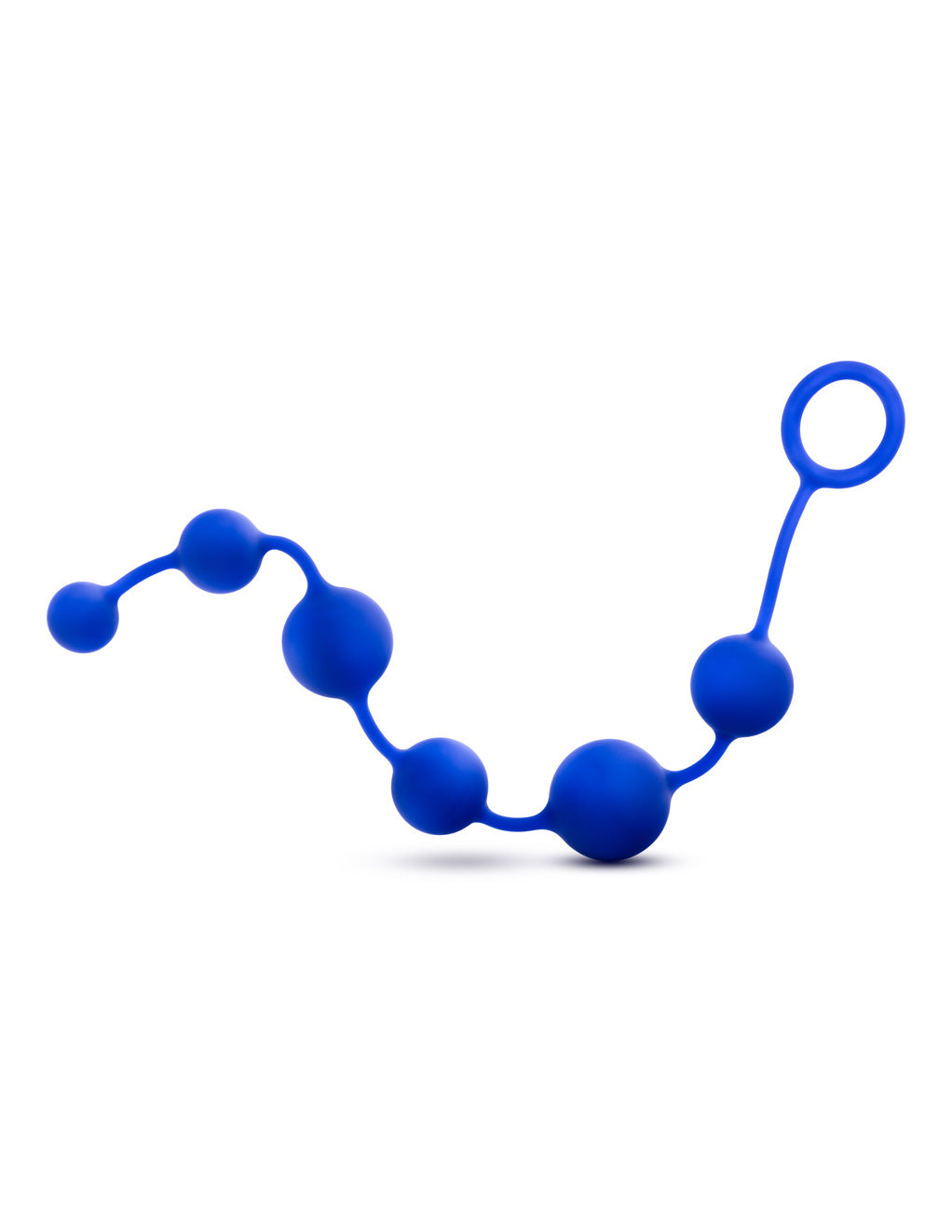 Performance Silicone Anal Beads- Blue- Side