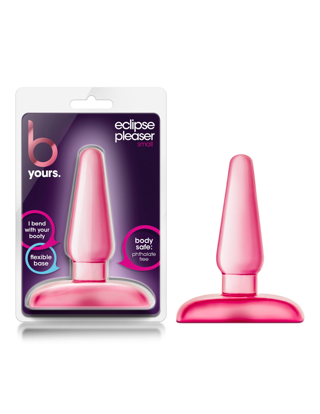 B Yours Eclipse Pleaser Anal Plug- Small- Pink- Box