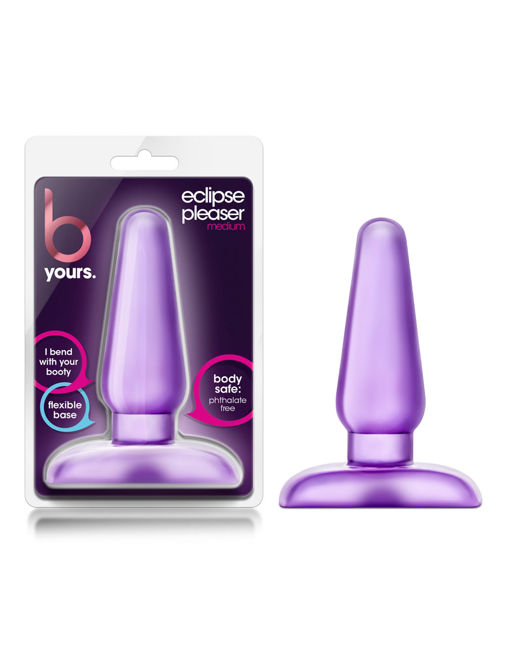 B Yours Eclipse Pleaser Anal Plug- Medium- Purple- Box