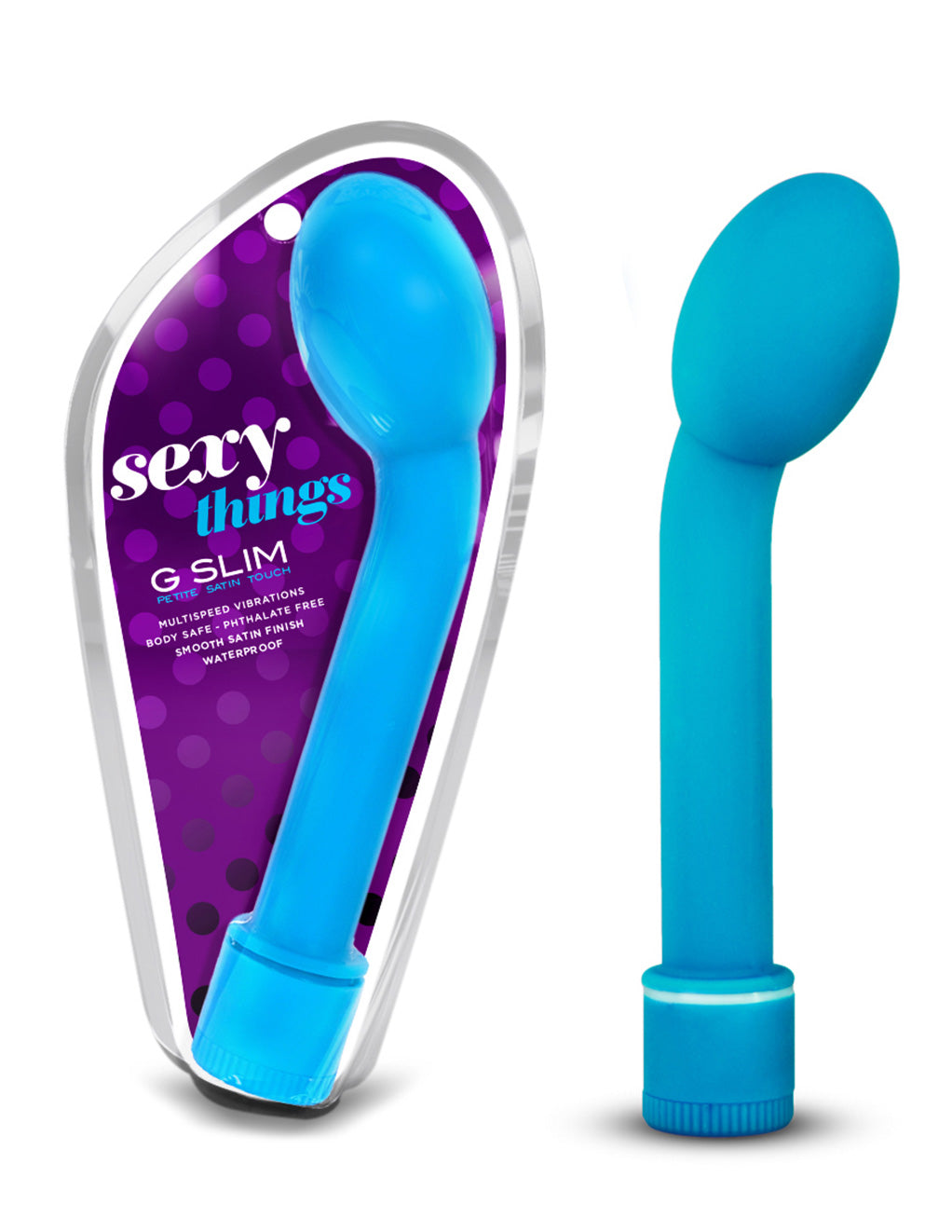 Sexy Things G Slim Petite G-spot Vibrator- Blue- Package