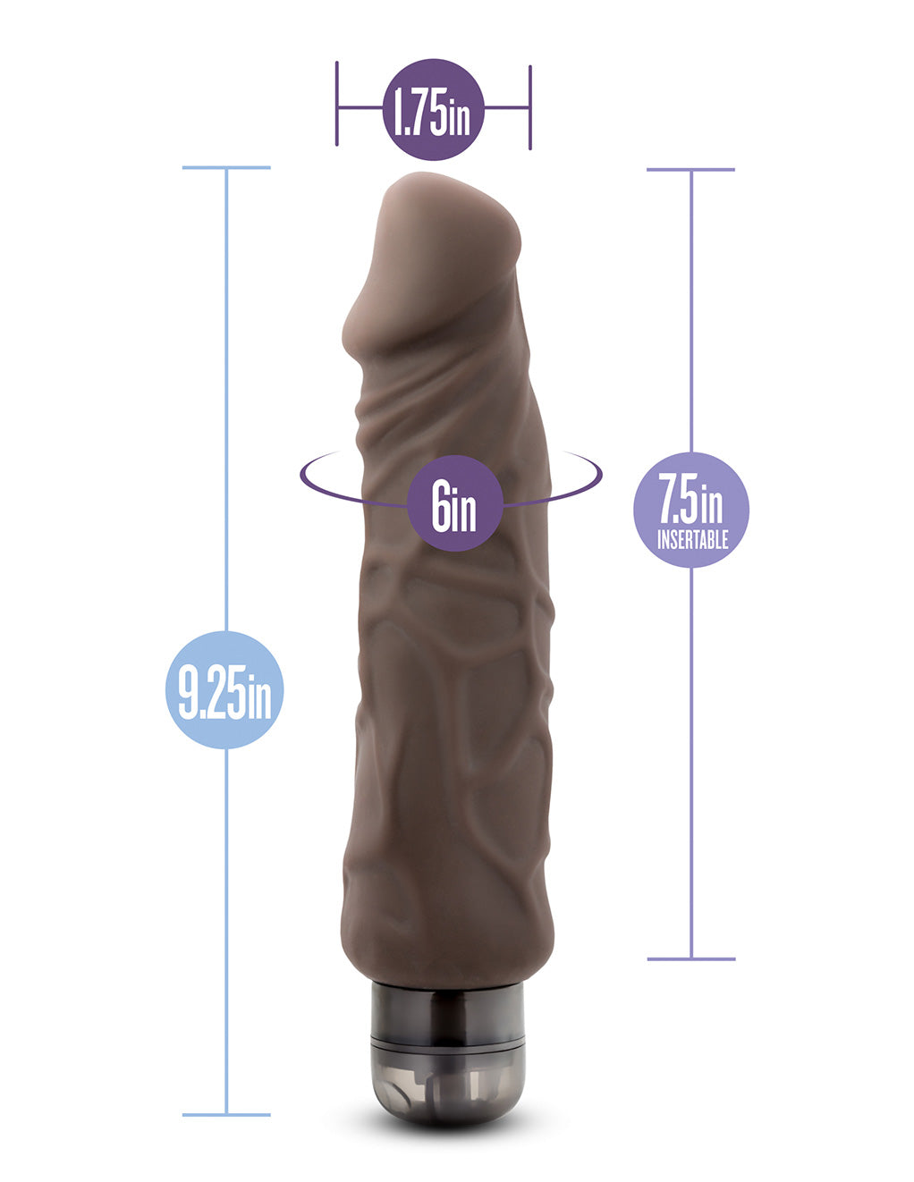 Blush Home Wrecker Vibrating Dildo Brown - Novelties - Dildo