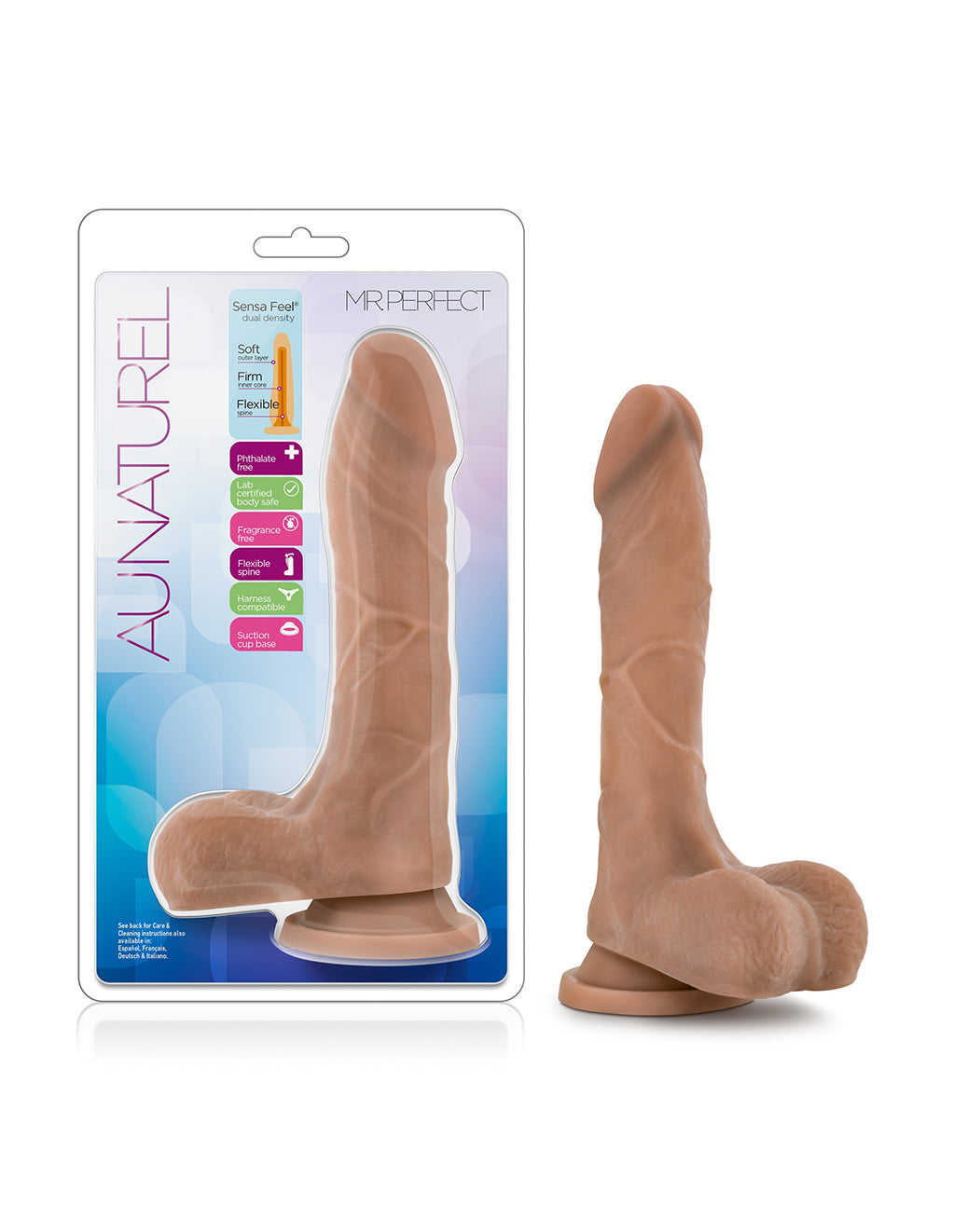 Au Naturel Mr. Perfect Dildo- Caramel- Package