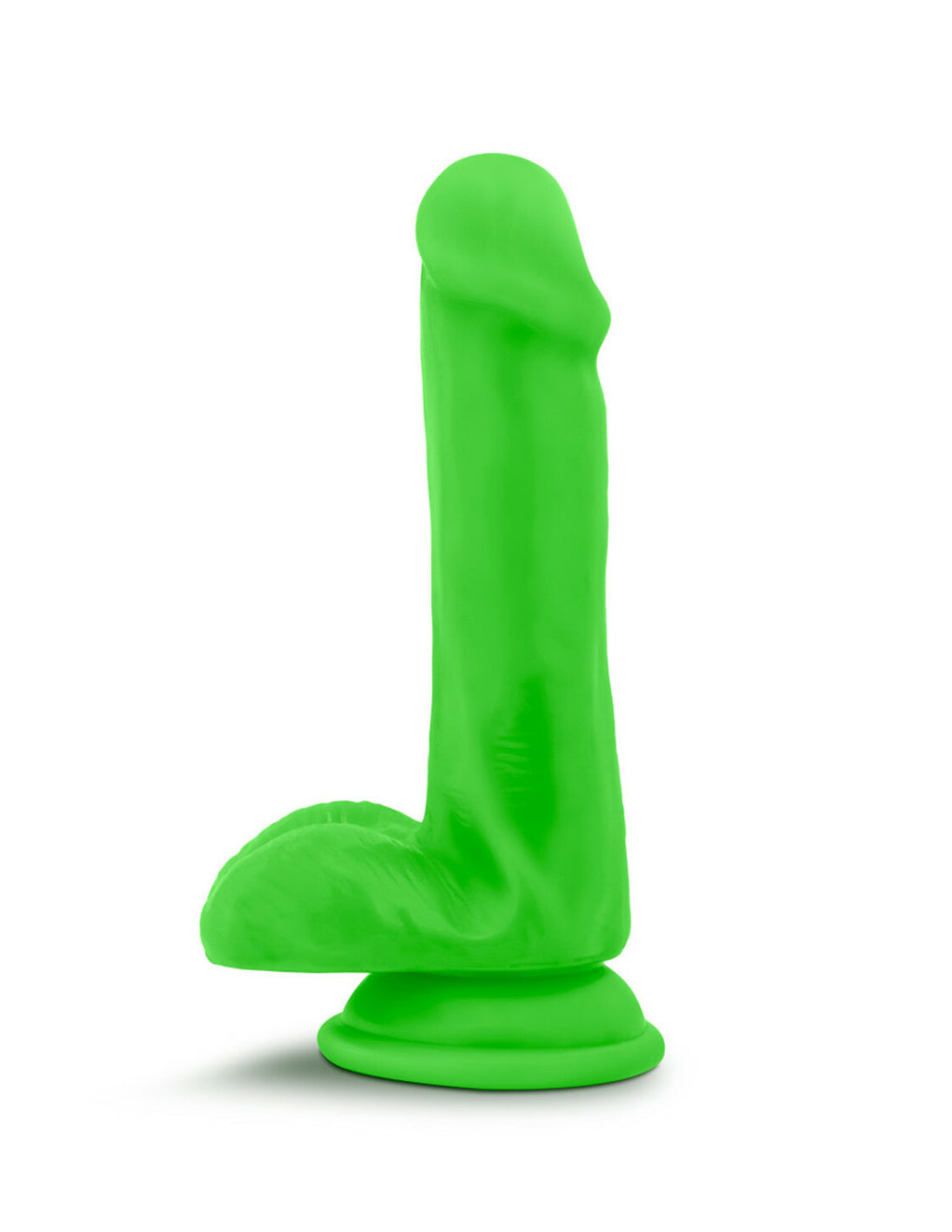 Neo Elite 6" Cock w/ Balls- Neon Green- Front