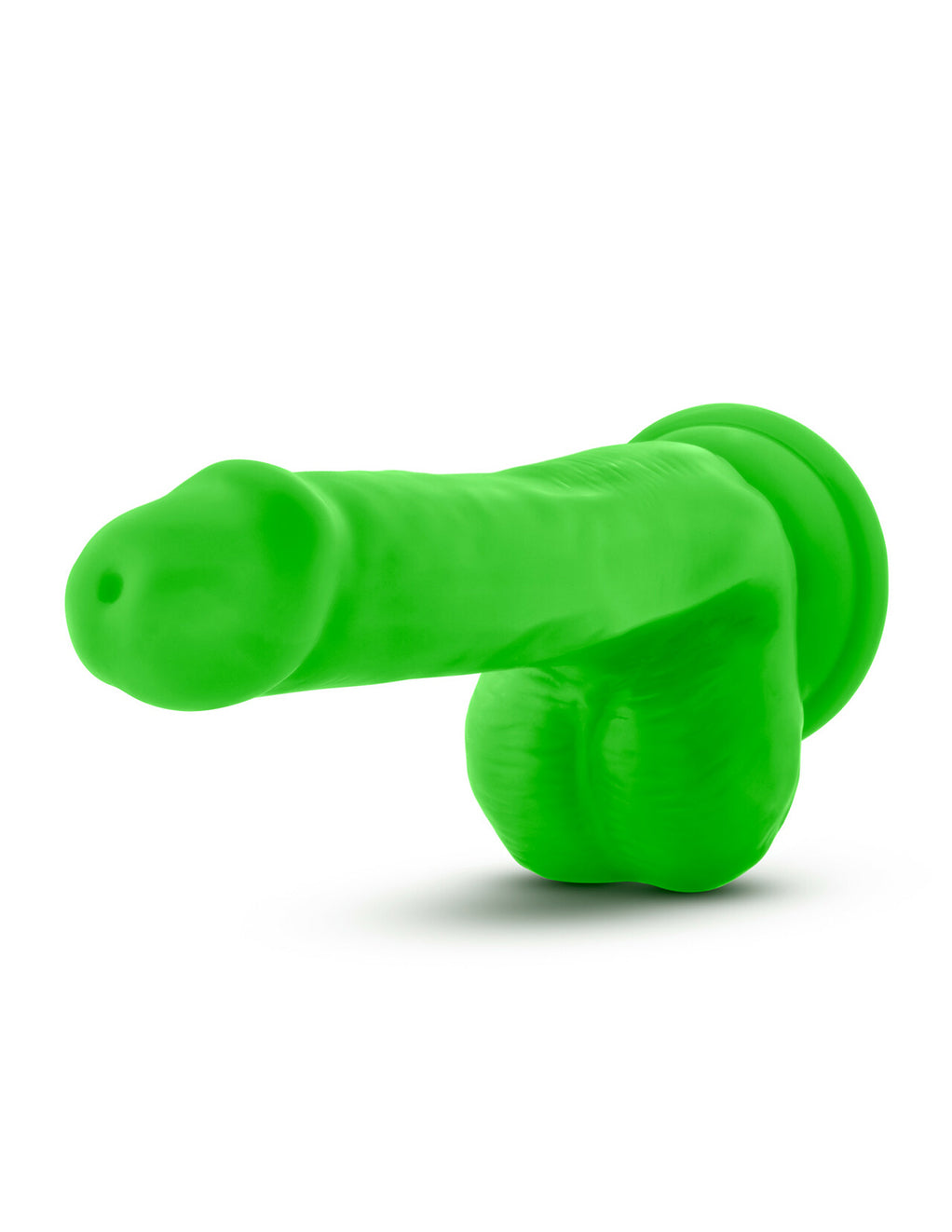 Neo Elite 6" Cock w/ Balls- Neon Green- Front Tip
