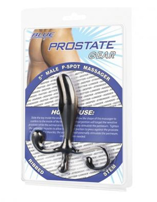 Blue Line Prostate Gear Massager - Novelties - P Spot- Black- Package