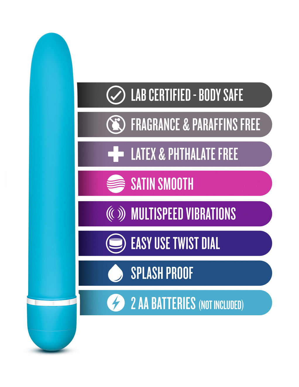 Rose Luxuriate Vibrator- Blue- Features