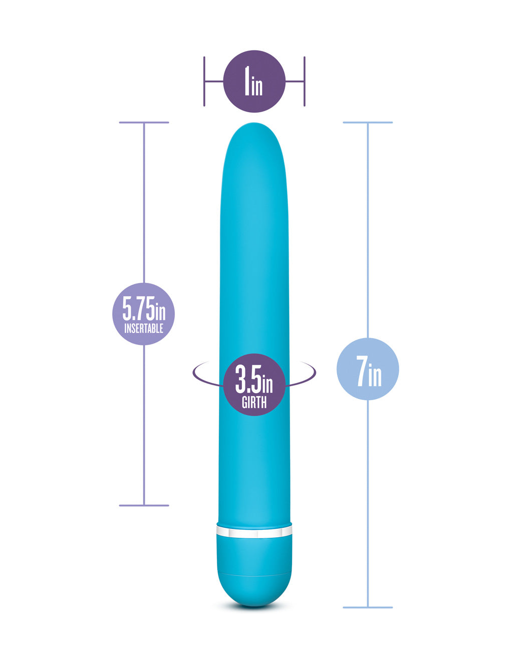 Rose Luxuriate Vibrator- Blue- Sizing