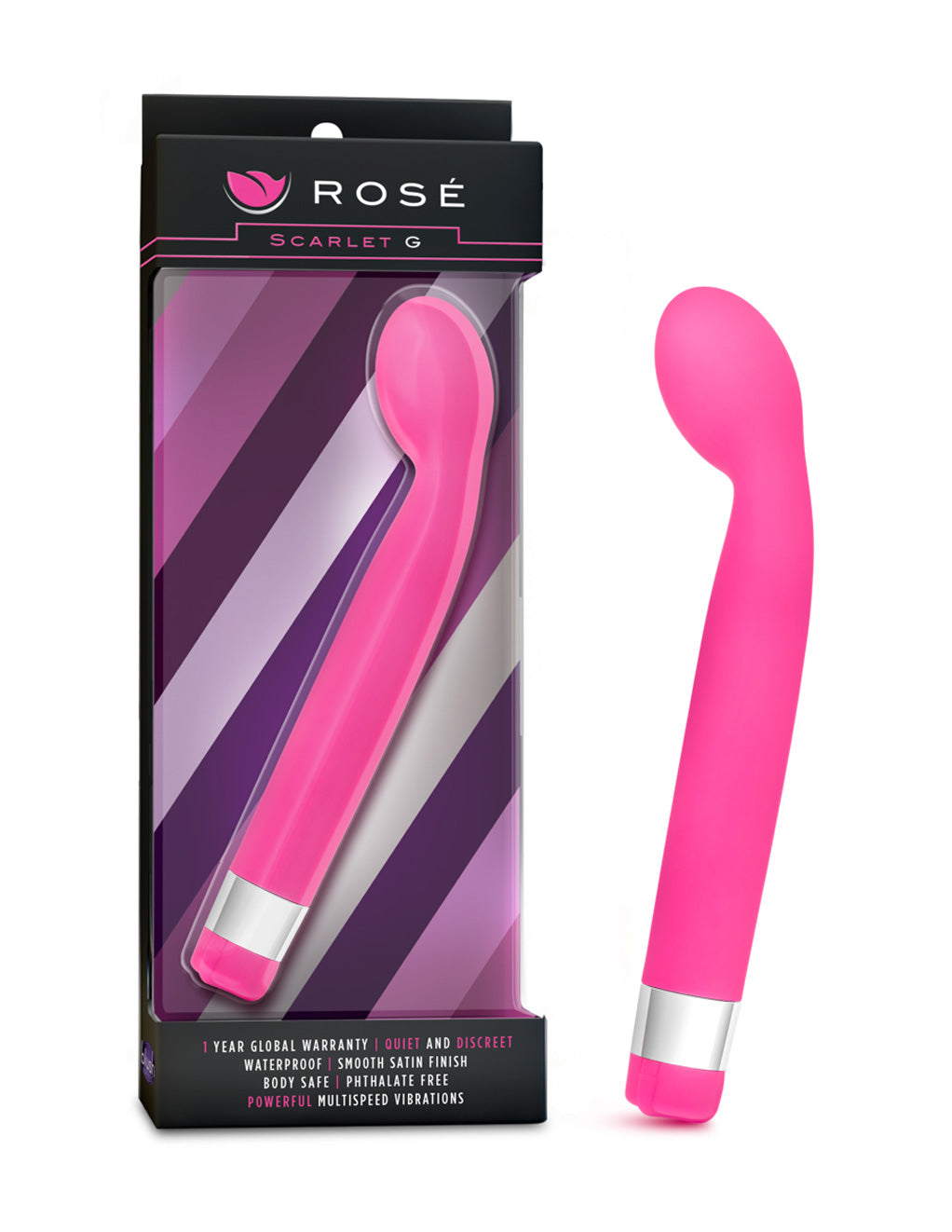 Rose Scarlet G G-spot Vibrator- Pink- Box
