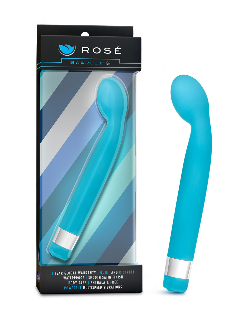 Rose Scarlet G G-spot Vibrator- Blue- Box
