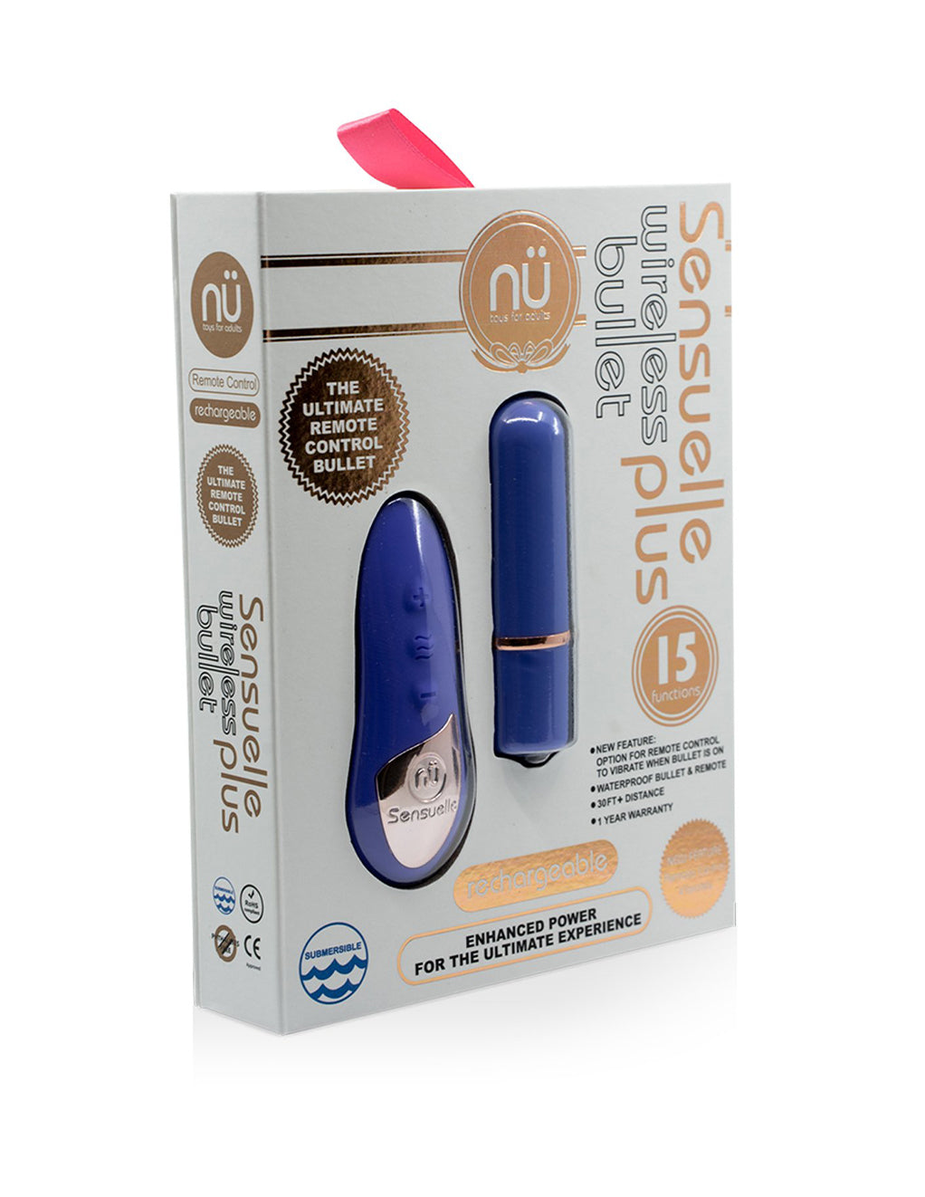 Nu Sensuelle Remote Bullet Plus- Blue- Package