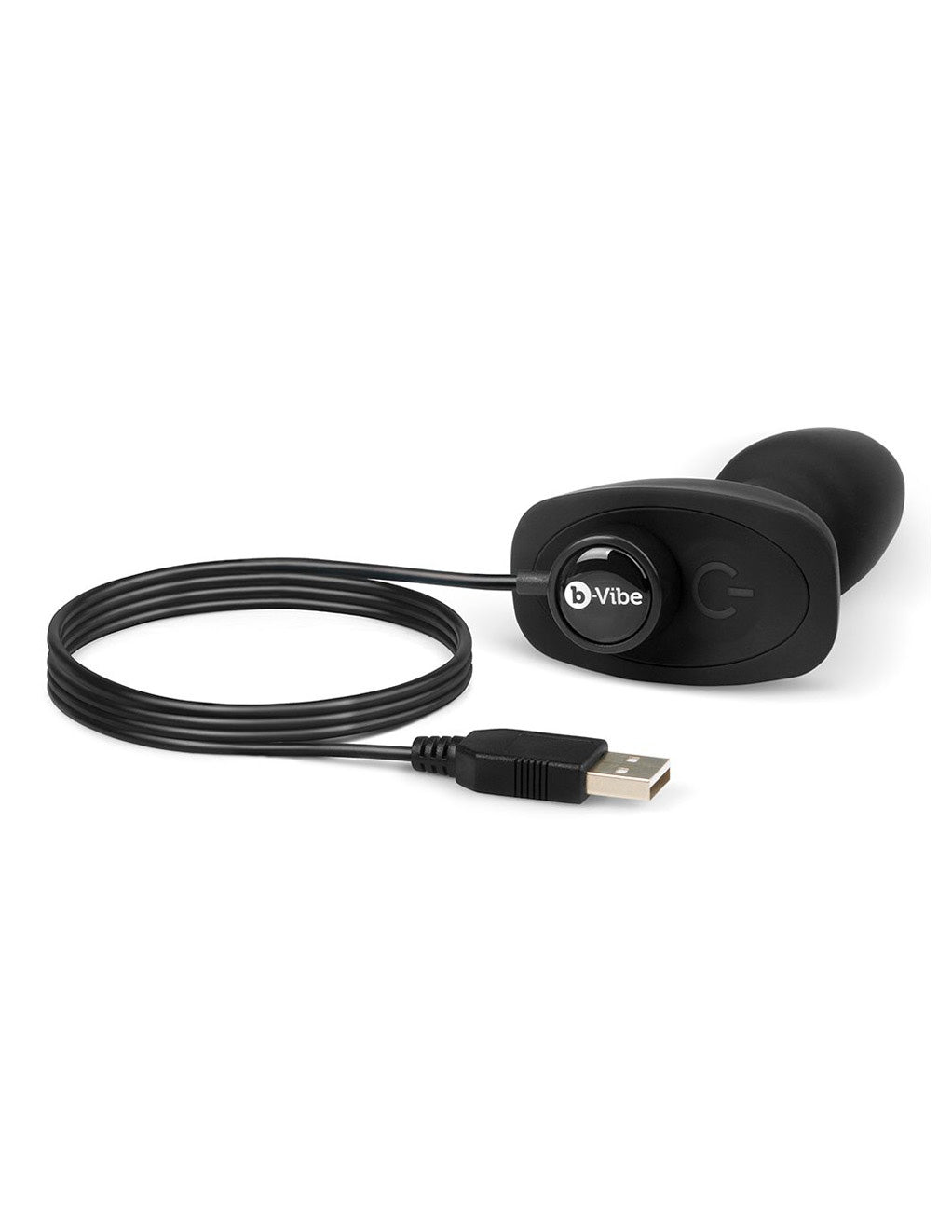 B-Vibe Petite Rimming Butt Plug- Black- Charger