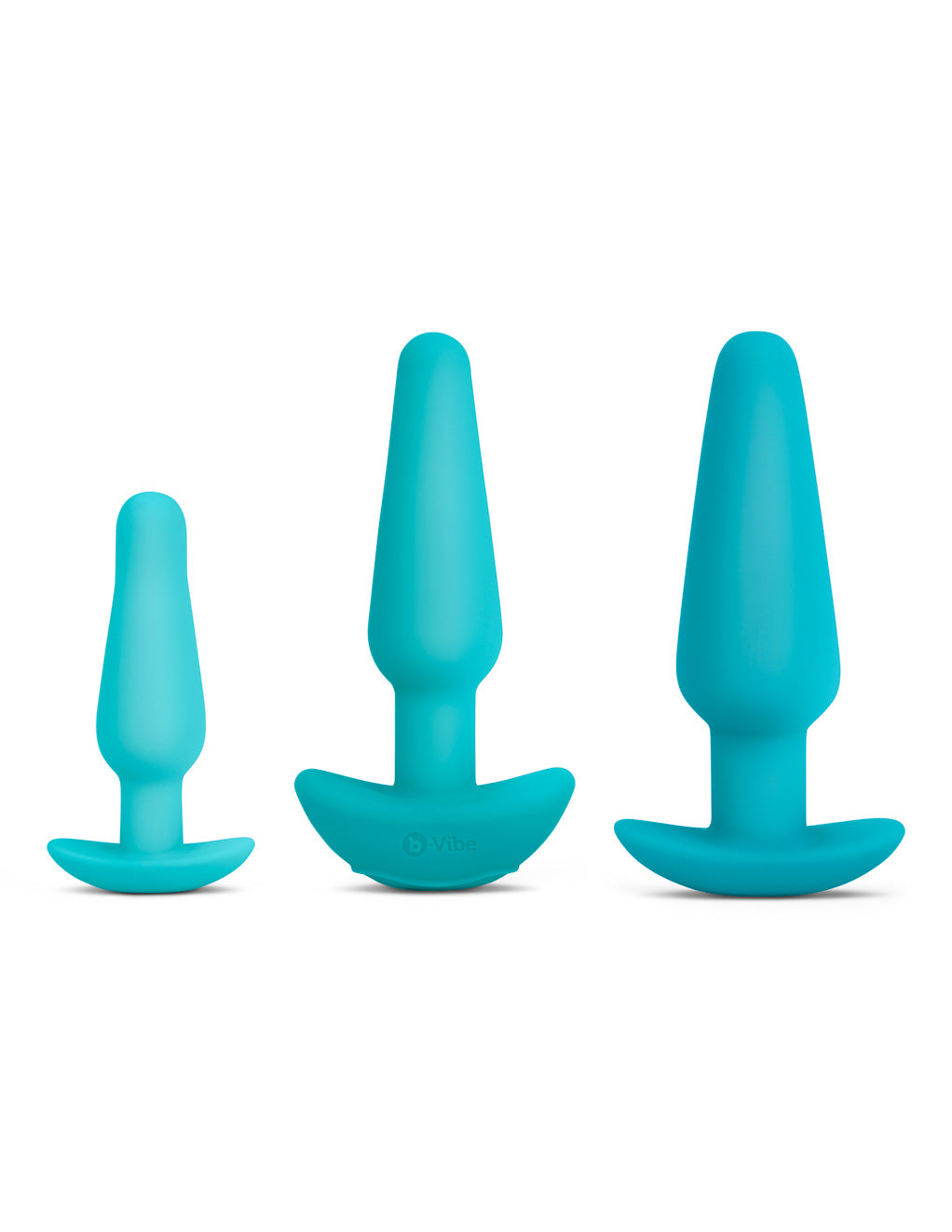 B-Vibe Anal Training & Education Set- Blue- Plugs- Front