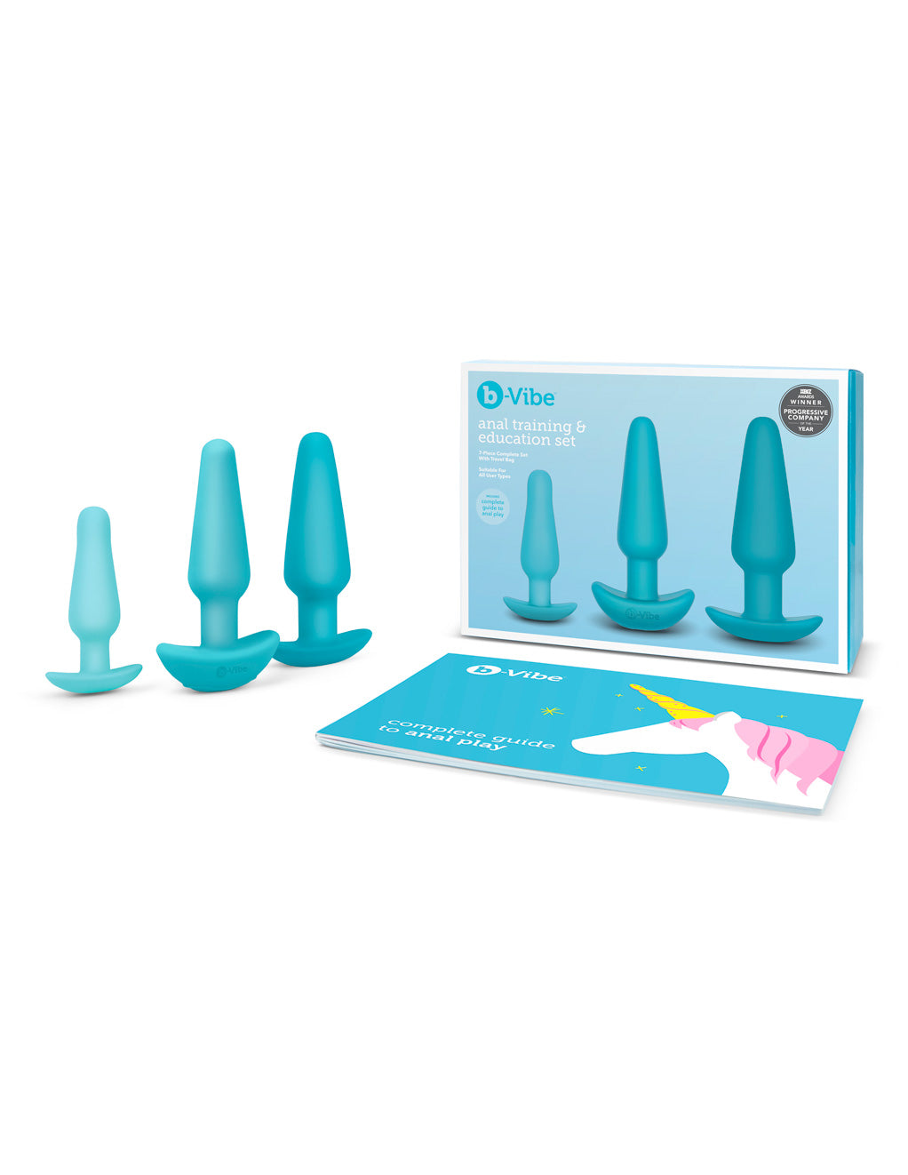 B-Vibe Anal Training & Education Set- Blue- With box