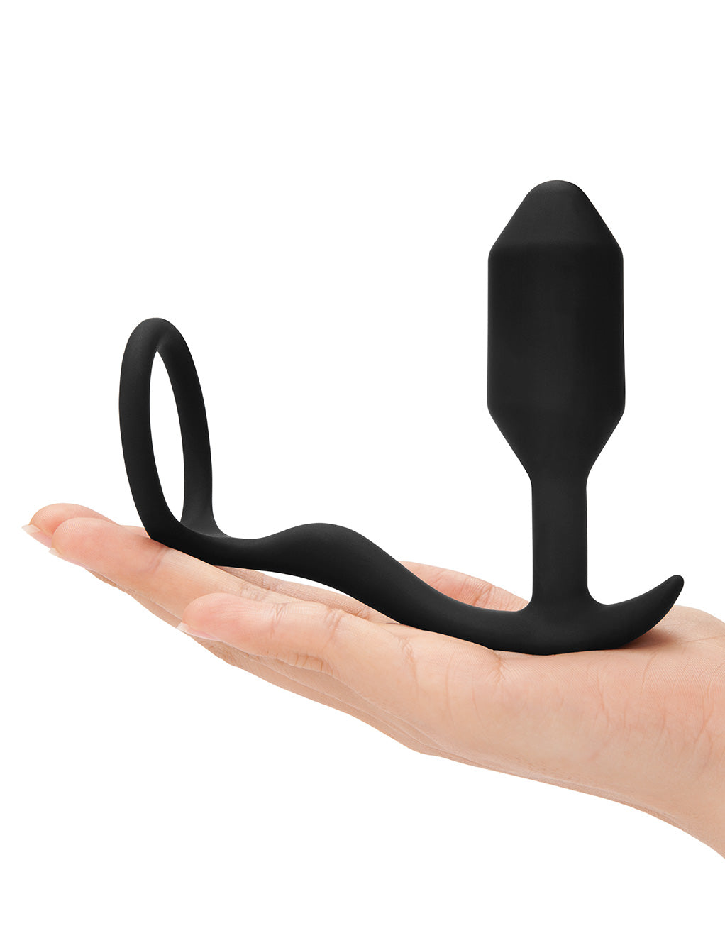 B-Vibe Snug & Tug Weighted Silicone Anal Plug and Cock Ring- Standing