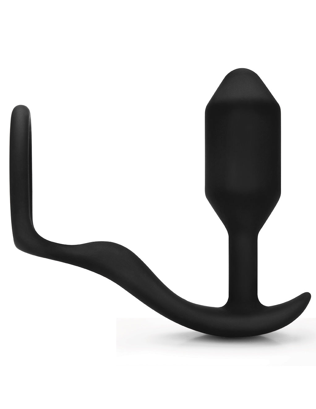 B-Vibe Snug & Tug Weighted Silicone Anal Plug and Cock Ring- Side