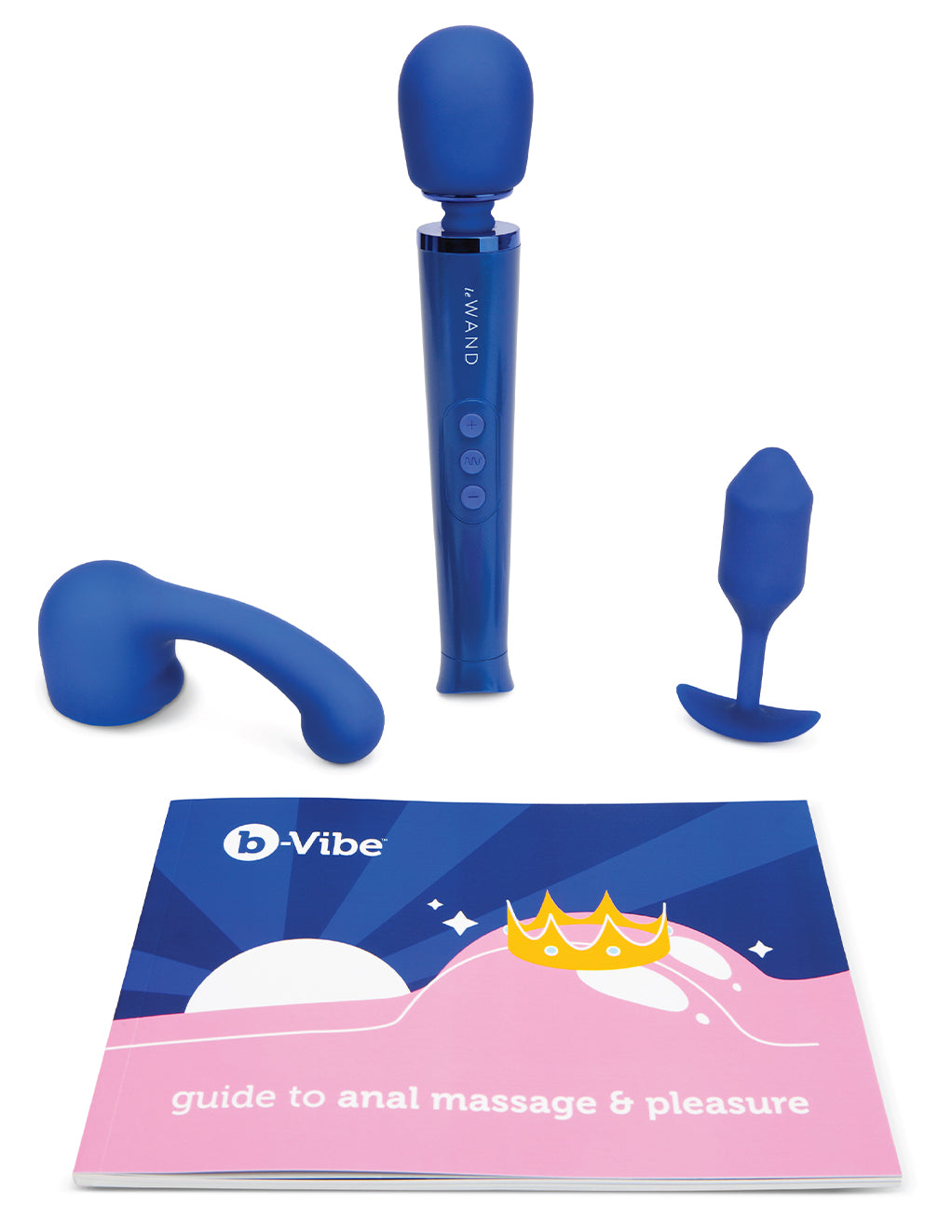 B-Vibe Anal Massage and Education Set- Blue- Standing