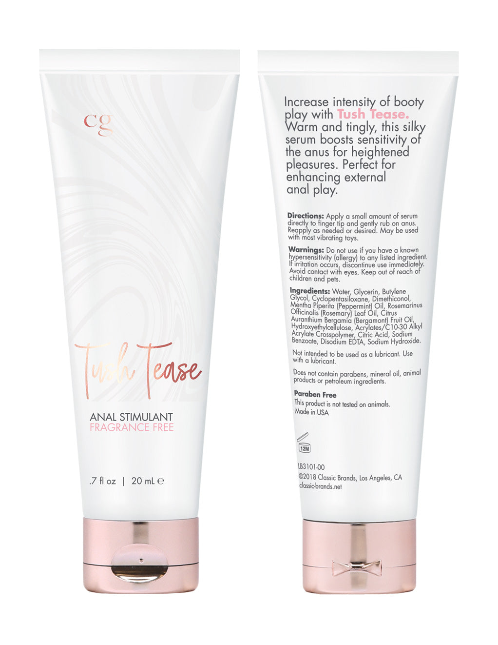 Tush Ease Anal Stimulant .7oz Product Both Sides