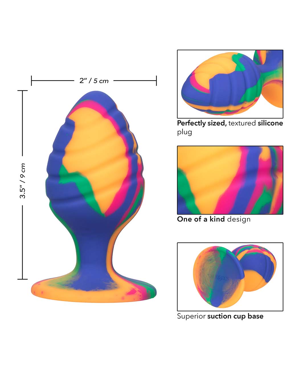 Cheeky Swirl Tie-Dye Plug Large- Specs