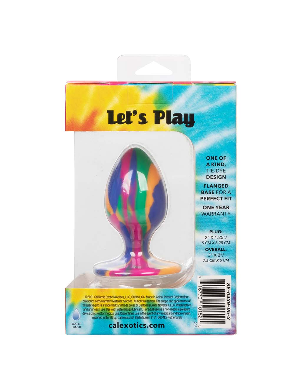 Cheeky Tie-Dye Plug Medium- Box Back