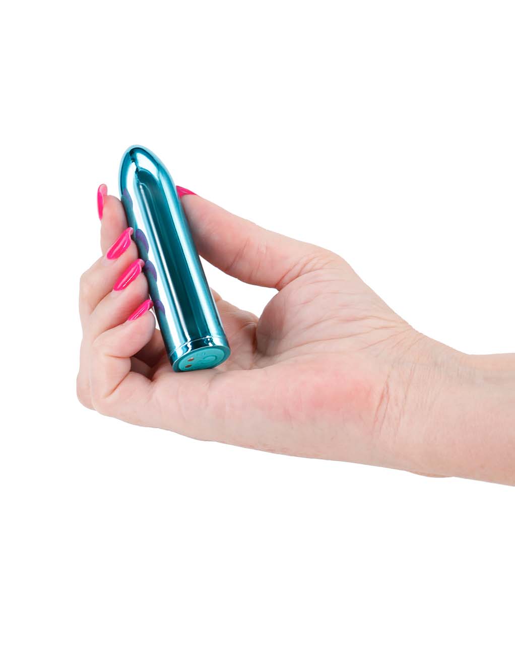 Chroma Petite Bullet- blue in hand