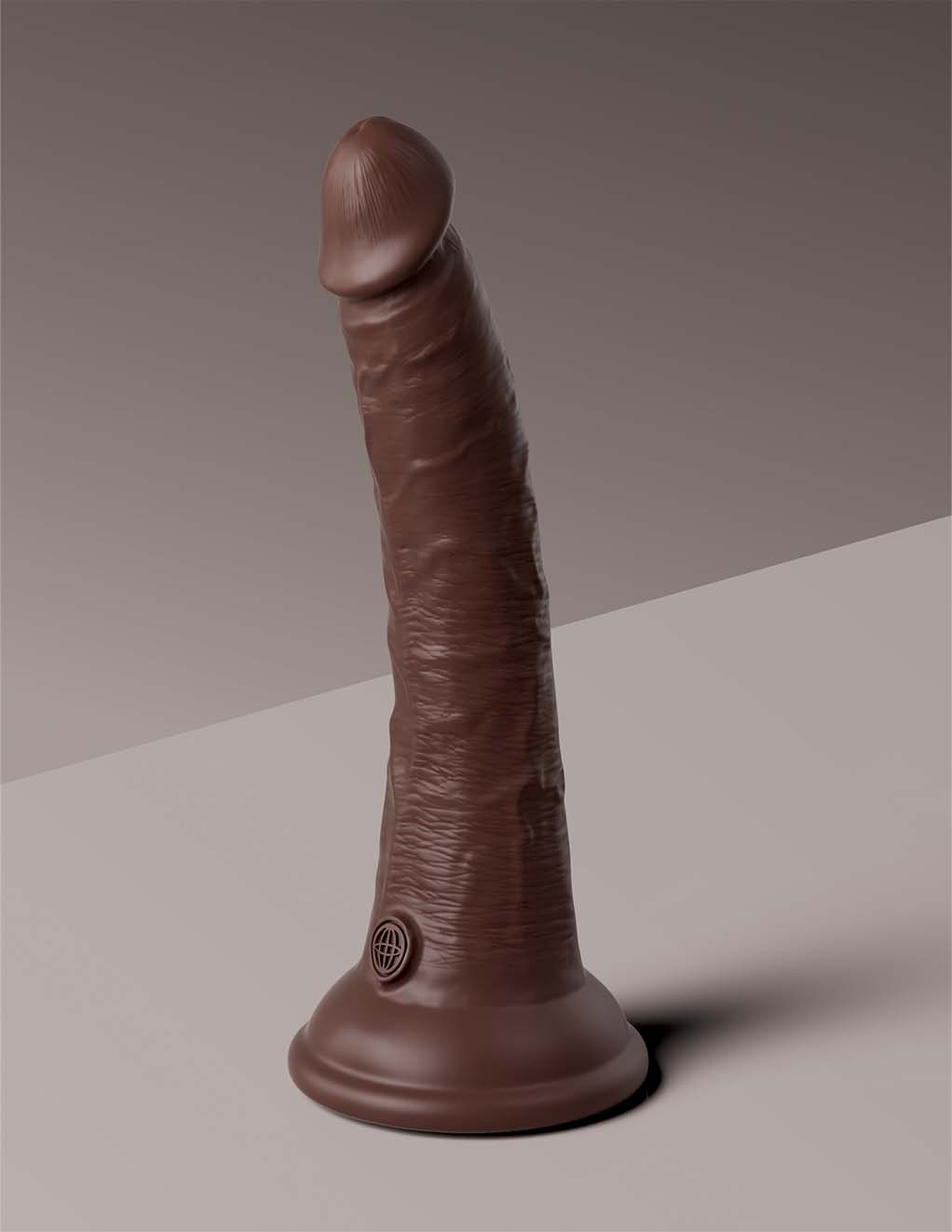 King Cock Elite 7" DD Vibe Cock- Dark- Background