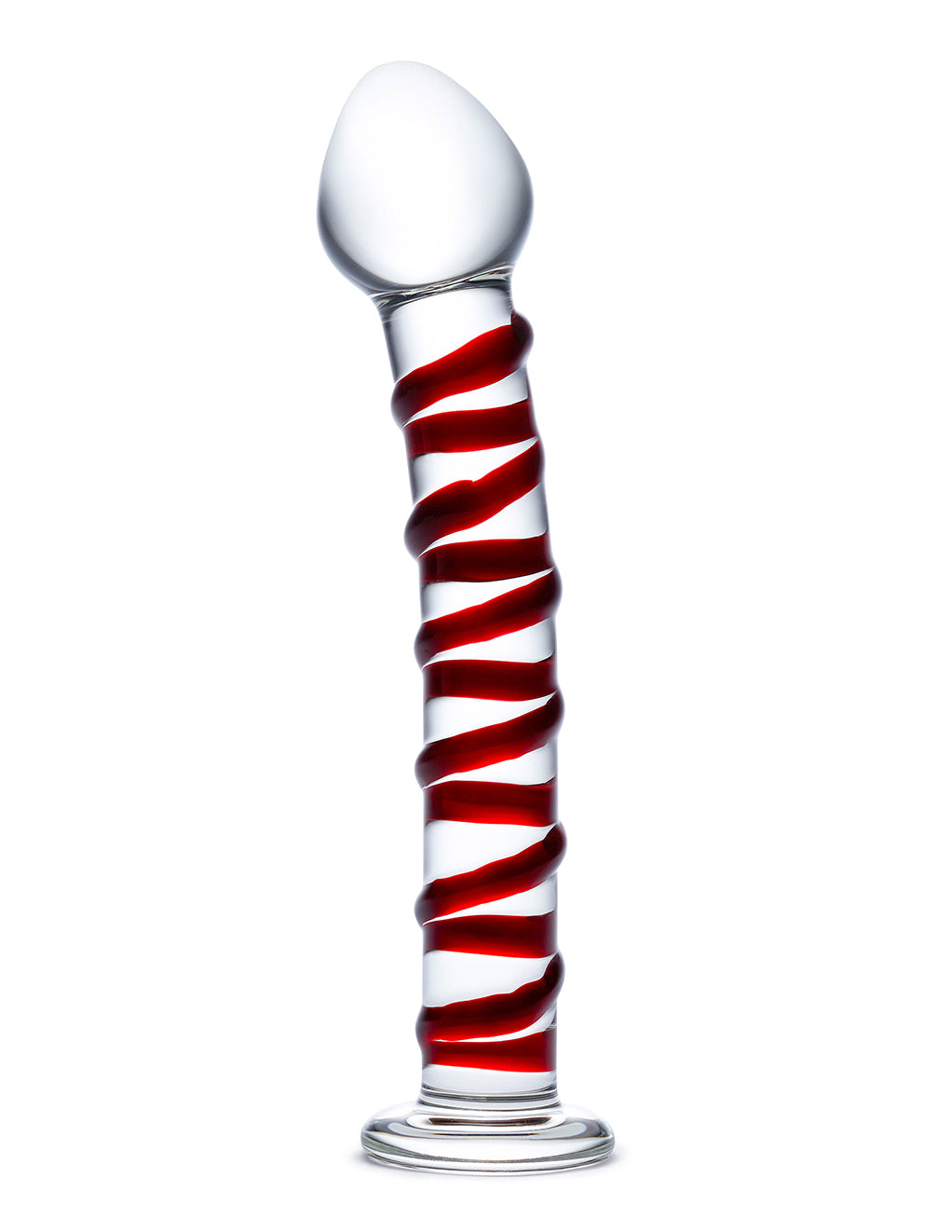 Glas Mr. Swirly 8" Dildo- Front