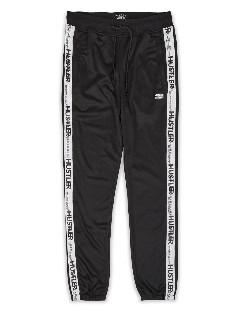 HUSTLER® Track Pants- Black- Front