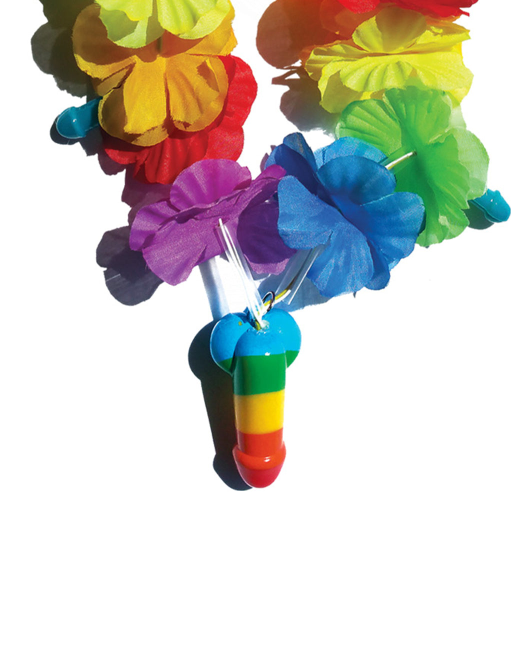 Rainbow Flower Pecker Necklace- back