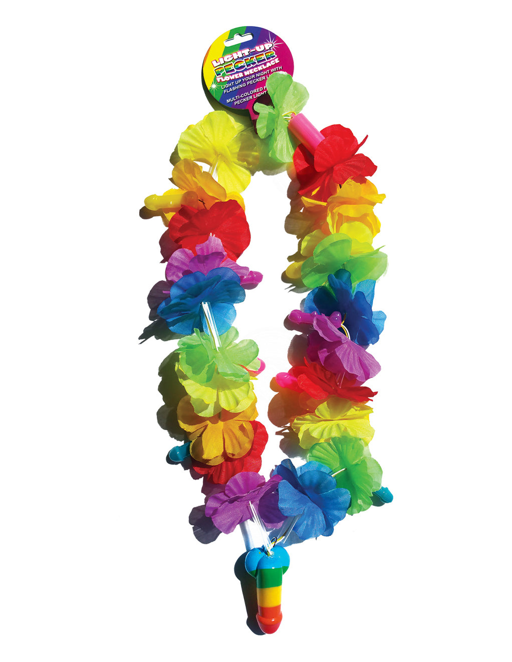 Rainbow Flower Pecker Necklace- Front