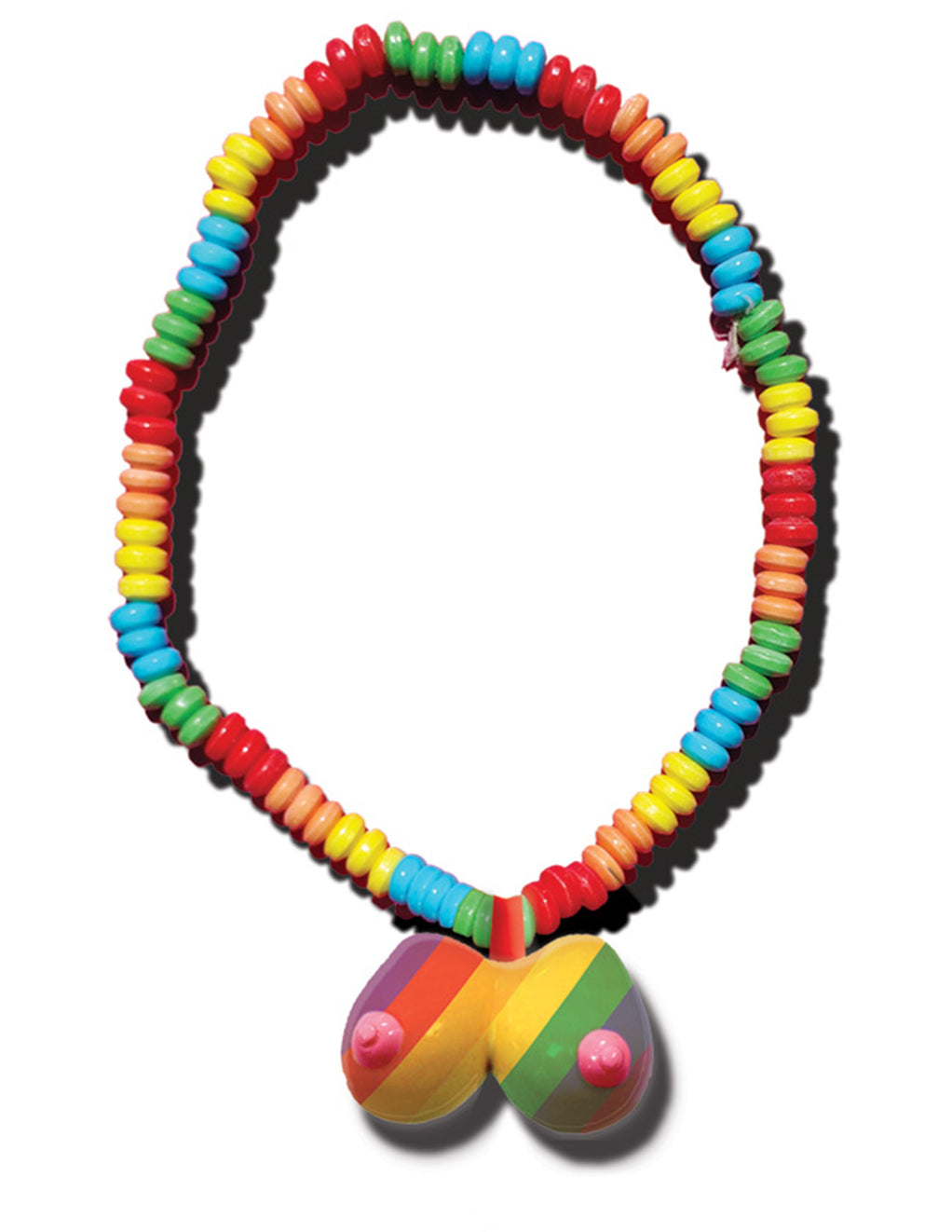 Rainbow Boobie Candy Necklace- Front