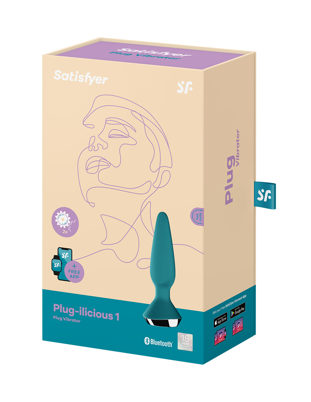 Satisfyer Plug-ilicious 1- Petrol- Package