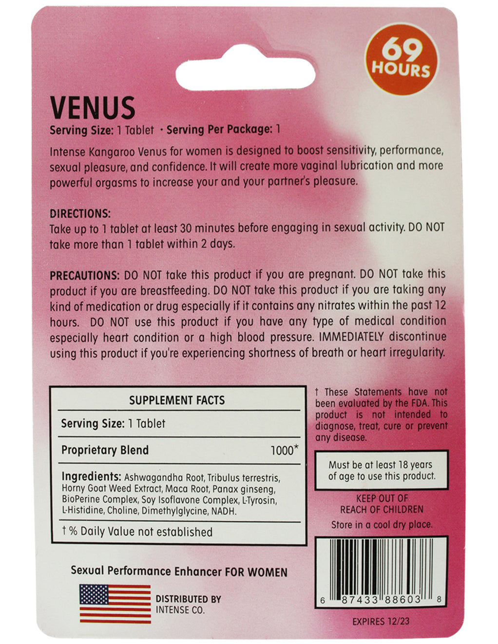 Kangaroo Pink Venus- Back