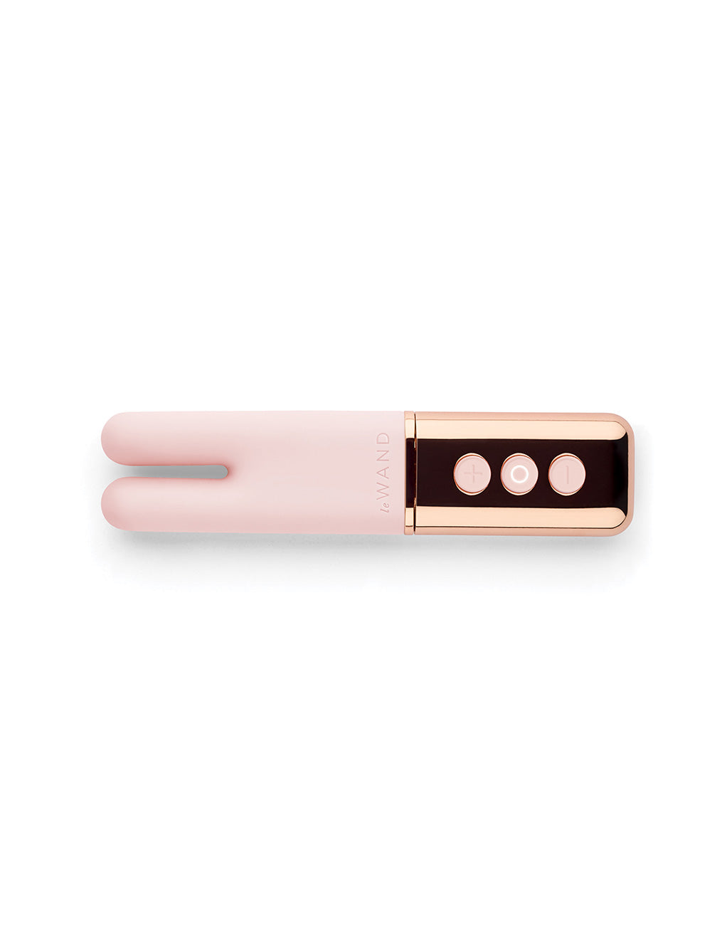 Le Wand Deux Rechargeable Clitoral Vibrator- Rose Gold- Laying down