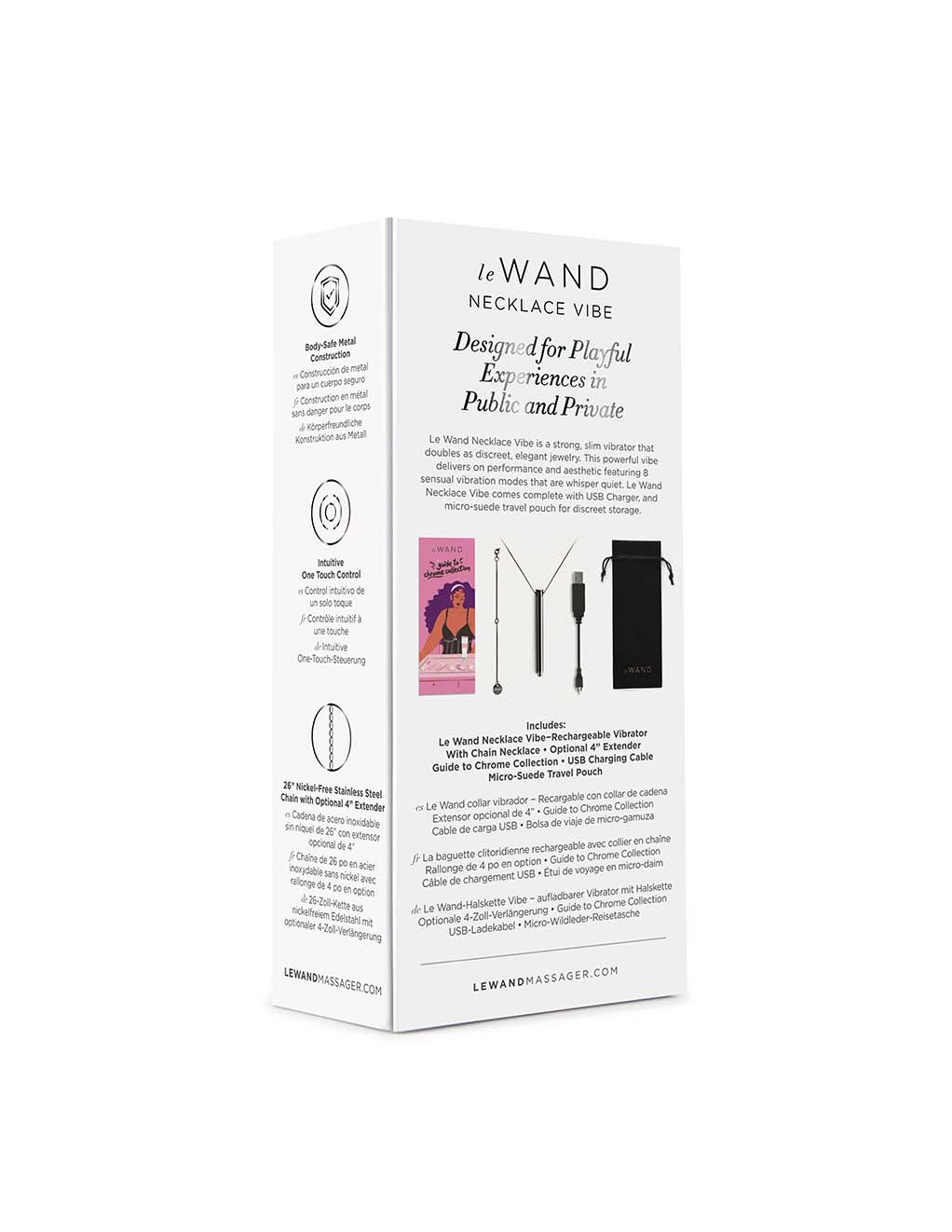 Le Wand Vibrating Necklace- Box back