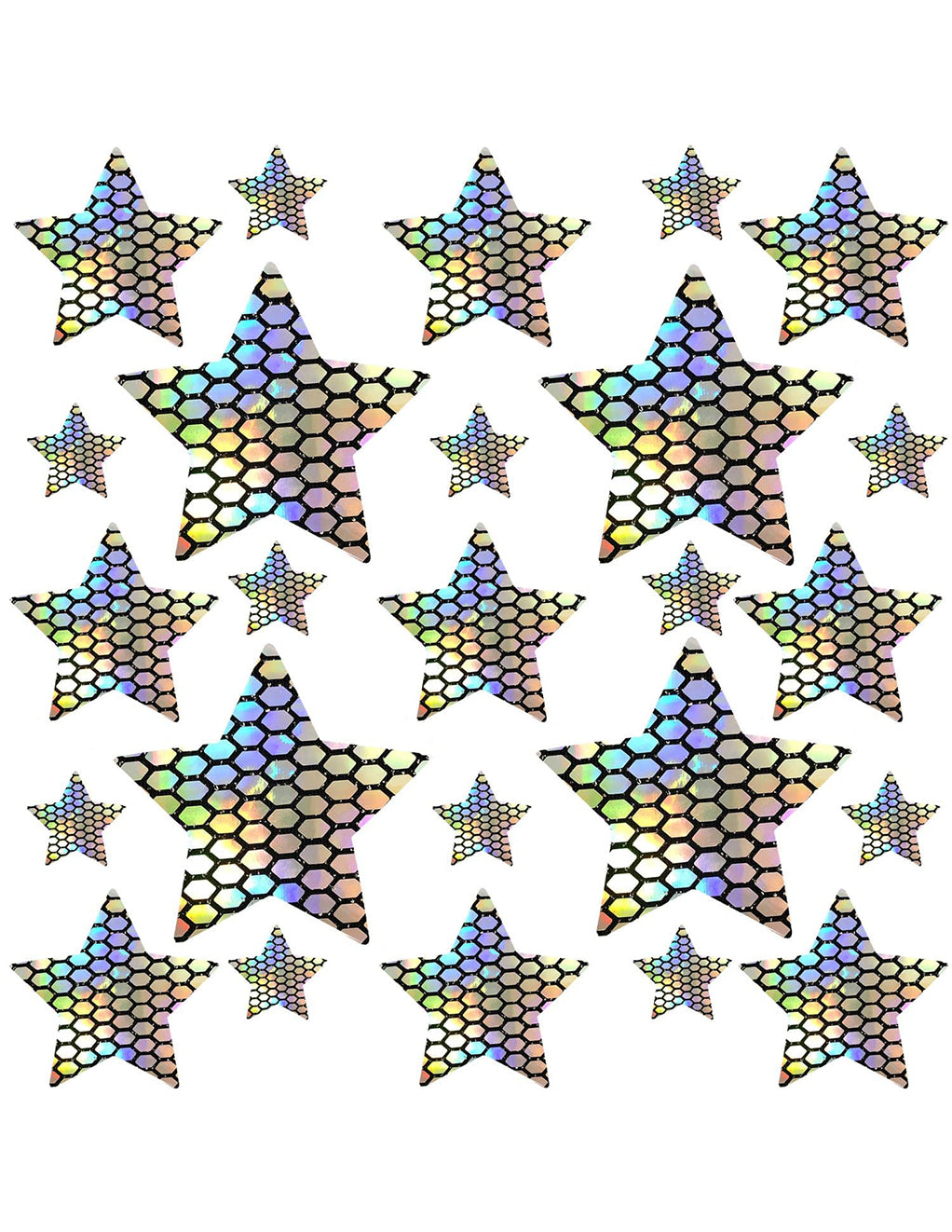Neva Nude Net Holographic Star Body Pasties- Front