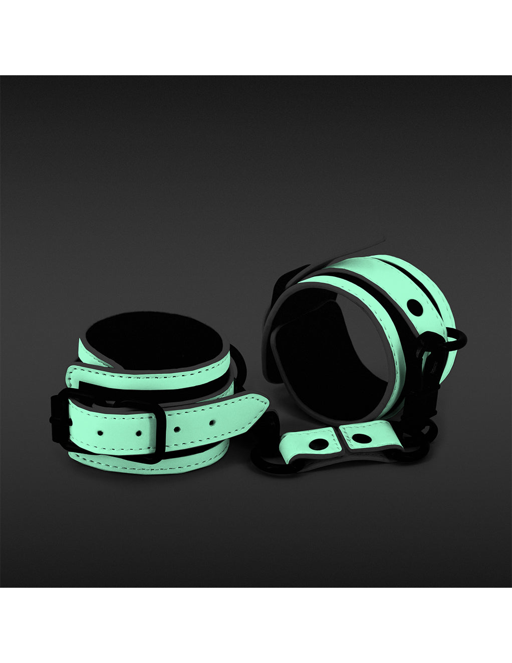 GLO Bondage Wrist Cuffs- Glow in the dark