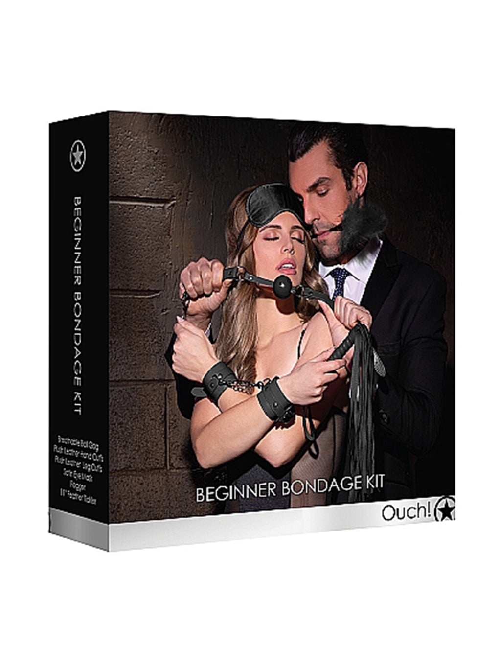 Ouch! Beginner's Bondage Kit- Black- Package